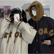 [Rẻ vô địch] Giảm giá áo khoác bomber tai thỏ lót lông hàng 2 lớp dày dặn Freeship , kèm video ảnh thật sẵn tại kho sc